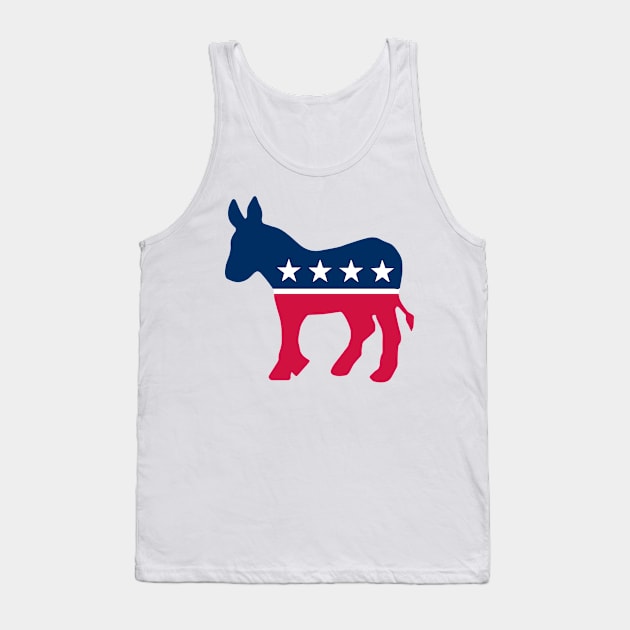 Democrat Donkey Logo Tank Top by albinochicken